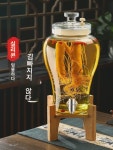 담그기 유리병 가정용 고급 밀폐 용두 포함 전용 술병 10근 주 항아리 술통 약주 캔 : 아리시아