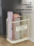요가 매트 수납 바구니 바퀴 달린 헬스 기구 운동 기구 선반 가정용 배드민턴 용품 바구니 신기 : 시노부