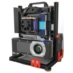 조립식 컴퓨터 케이스 오픈 PC 컴 데스크탑 케이스 블랙 : 무드어스