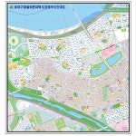 [도로명주소] 송파구 잠실석촌 지역 안내도 100cmx105cm 기본 코팅 : JIDOSHOP