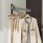 재사용 가능한 옷걸이100개 접이식 옷 행거 창고 보관 랙 차고 코트 건조 녹슬지 않는 하중 베어링 펀치 프리 : 보이육