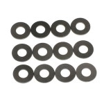 M6 M7 그래핀 나일론 와셔 플라스틱  플랫 패드 개스킷 0.50.81mm 두께 검정색 20 개 : 엘라이프 글로벌