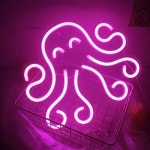 네온전구튜브 문어 네온 사인 바다 디스플레이 룸 LED 조명 USB 전원 아크릴 벽 장식 소아 침실  방 놀이방 : 윤앤케이12