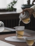 다방두꺼운 유리 쿵푸 다기 세트 가정용 심플 오피스 손님들이 마시는 홍차 포트 찻잔 : 데이모스1