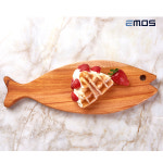 이모스(EMOS) 마호가니 통원목 플레이팅 도마 (나뭇잎, 물고기, 사과) / 나무도마 : 주식회사이엠인터네셔널
