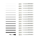 Marvy 마비 건담마커 수성 먹선펜 0.02mm - 1.2mm brush : 모델링홀릭