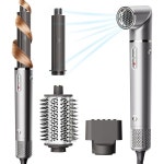 에어 스타일링 및 건조 시스템 5 in 1 헤어 스타일러Automatic Curler 포함 강력한 열풍 브러시 스타일러 스타일링용 건조기Purple with... 