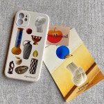 빈티지 아트 조각상 실리콘 케이스 14 13 프로 맥스 후면 휴대폰 커버 12 미니 11 X XS XR 6 6S 8 7 플러스 : 캣치유통