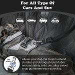 [미국 애견] 반려동물 애완동물 강아지 이동 산책 여행용 펫 투인원 길이 조절 가능 리드줄 차 안전벨트 2개 세트 /BWOGUE 2 Packs Dog... 