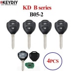 KEYDIY KD B 시리즈 원격 B05, 도요타 스타일 KD B05-2 리모컨, KD900 KD MAX KD-X2 미니 KD, 4 개 : 일류쇼핑