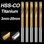 과즙기 HSS-CO 코발트 척 기계 리머 TiAN 도금 H7 나선형 스트레이트 생크 스테인리스 스틸 금속용 3-20mm : 윤앤케이11