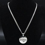 2023 패션 MADRINA 스테인레스 스틸 목걸이 체인 여성용 실버 컬러 & 펜던트 쥬얼리 collares mujer : 노트유통