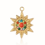 핸드 지르콘 미러 광택 316 스테인리스 스틸 DIY 참 에나멜 하트 달 레인보우 CZ 주얼리 스타 목걸이 : 파스유통