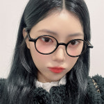 검정 뿔테 안경 여자 원형 긱시크 패션 동그란 안경테 홀릭 : 아이러브안경