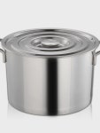 업소용 스텐통 원통 뚜껑이 달린 업소용 국통 물끓이는통 수육통 찜솥 대용량 두껍게 가정용 국솥 : 데교제드