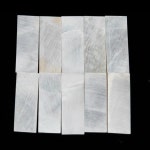 진주 상감 쉘 블랭크 모자이크 용품 DIY 공예품용 흰색 조각 1.42X0.47 인치 10 개 : 빌리앤윌리