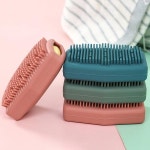 실리콘 스크러버 샤워 목욕 바디 브러시 부드러운 헤드 하드 마사지 볼 세척 용이 각질 : 플릭유통