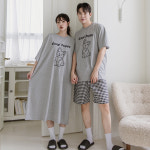 당일출고 [홈웨어/커플/빅사이즈/잠옷/커플잠옷/커플티/커플룩] 코기퍼피 반팔 티셔츠 & 원피스 잠옷 : 커플조아couplejoa