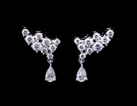 마가 귀걸이 59 랩그로운 다이아몬드 귀걸이 k14wg : 신비아트