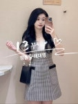 버블 소매 원피스 빈티지한 패션 기본템 세련된 트렌디한 : 래더트론