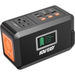 HOWEASY 120W 휴대용 발전소 88W 태양광 발전기 110V AC피크 150W 소켓 2개 DC 포트 3개USB QC3.0CPAP 야외 캠핑 여행 사냥 비상용 LED... 
