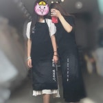 앞치마 패션 커버 순면 레터링 네일 플라워 카페 작업복 메이크업 아티스트 밀크티 카페 PC방 롱 : 레힌바드