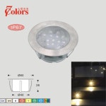 60MM DC12V 1.5W LED Recessed 데크 램프 IP67 방수 304 스틸 정원 장식 경로 오 지 하 빛 : 윌리제이