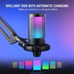 콘덴서 asmr 스탠드 방송용 녹음 마이크 FIFINE-USB 게임 키트 PC PS4/5 카디오이드 세트 음소거 버튼/RGB/암 스트리밍 Video-A6T : EO 몰