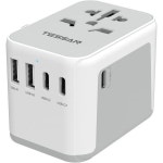TESSAN 범용 여행 어댑터 국제 전원 5.6A 3 USB C 2 A 포트 플러그 전 세계 유럽용 여행용 충전기 콘센트 컨버터Type CGAI 2 USB A + 3 USB... 