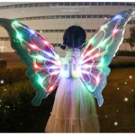 움직이는 날개 요정 천사 파티 코스튬 나비 할로윈 공주 LED : 상상물산