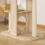 고양이캣타워 대형캣타워 풀옵션 원목 세트 6단 소형 대형 울타리 종이끈 : 초록색사람
