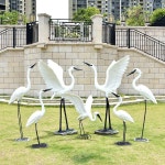 정원 장식품 두루미 동상 학 조형물 연못 가든 조류 모형 : 호호두상점