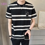 애니율 남성 티셔츠 스트라이프 : Maple-Mall
