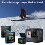 Hisewen GoPro Hero 12 11 109 교체 배터리 3 채널 충전기 보관 케이스 Go Pro AHDBT901 ADDBD001 : 인쇼핑닷