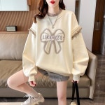 가을 빅사이즈 여자 날씬해보이는 간절기 패션 외출 후드티 상의 프린트 스팽글 데일리 봄 루즈핏 레터링 특가상품 무지 맨투맨 여성... 