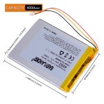 폴리머 리튬 이온 배터리 3 와이어 386888 37V 4000MAH 오닉스 북 시저 2 다윈 3 4 56 전자책 바스코 드 가마 PH386888PL : 인쇼핑닷