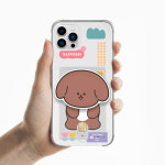 댕댕이 패치 에폭시톡 클리어 에어쿠션 카드젤리케이스 : 시미필름