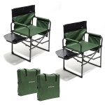 SUNNYFEEL Camping Directors Chair 2팩, 튼튼한 오버사이즈 휴 Green-2set : lll-193
