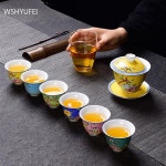 절묘한 도자기티세트 중국 파스텔 세라믹 찻잔 커피 컵 수제 도자기 차 세트 액세서리 : 옵티코스반송