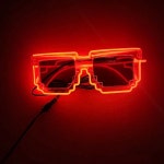 파티안경 멋진 네온 조명 LED 선글라스 장식 발광 안경 음악 나이트 클럽 DJ 댄스용 디자인 : kongkongcom