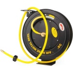 스타크 100ft 자동 되감기 리트랙터블 릴38 x 100 에어 호스 300PSI 플렉시블 포함 : 좋은머니크루원