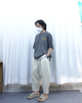 [28-36인치] S/S 주름 배기 와이드 8부 팬츠 M47-32 : 무스타쉬