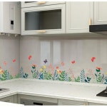 투명 주방오염방지시트지 3Mx60cm 꽃 주방싱크대시트지 : 제이인뉴