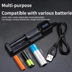 18650 USB 배터리 충전기 듀얼 18650 충전 37V 충전식 리튬 배터리 충전기 16340 14500 18650 적합 14 슬롯 : 인쇼핑닷