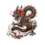 용그림스티커 소형 아트 데칼 차량용 대형차 화물차 투명 방수 기스커버 드래곤 스티커 : carint