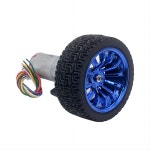 JGA25370 DC 6V 12 V 24V 스마트 카 세트 휠 직경 65mm 85mm 130mm 타이어 전기 인코더 모터 12 볼트 V 감속기 인코더 : 월드오프마켓