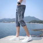 남자청반바지 팬츠 여름 남성 데님 블루 cvs4236 : Clovis
