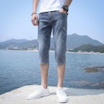 남자청반바지 팬츠 여름 남성 데님 블루 cvs4236 : Clovis