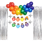 레인보우 행복한 어린이날 축하파티풍선세트 유치원 어린이집 행사 포토존 : 재미제이