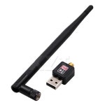 AHD DVR DVR용 휴대용 USB 7601 칩 와이파이 어댑터 5dB 안테나 150Mbps 랜 무선 네트워크 카드 : 글로벌바이에이블